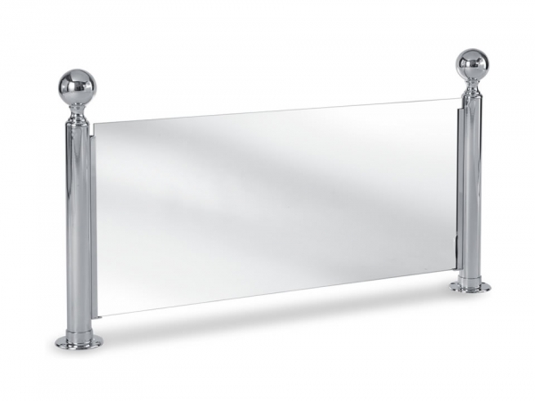 Model P224 Polished Stainless Steel Ball-Top Partition Posts - ESP Metal Products & Crafts