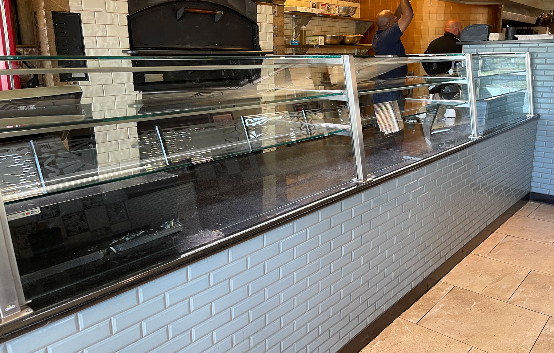 3 Tier Satin Stainless Steel Food Shield for Pizzeria