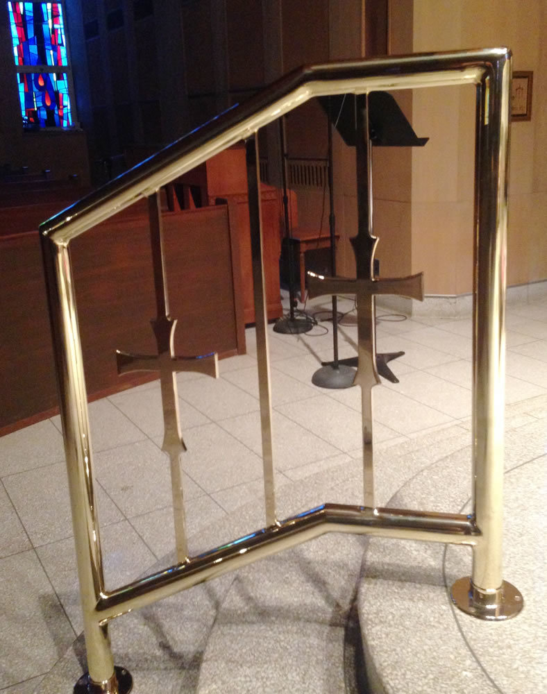 Church brass rail