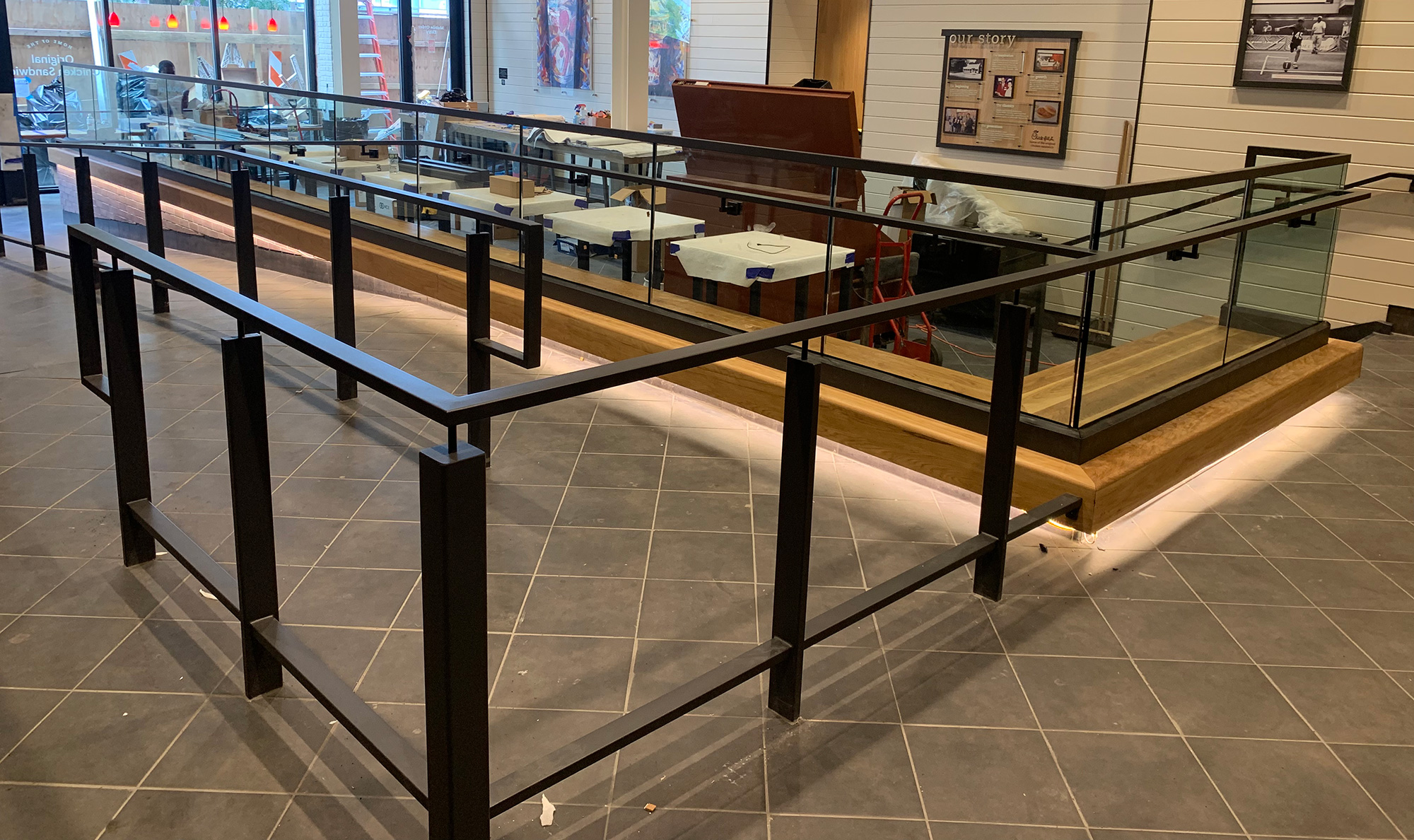 Glass Partitions & Railings - Chick-fil-A,  Brooklyn, NY