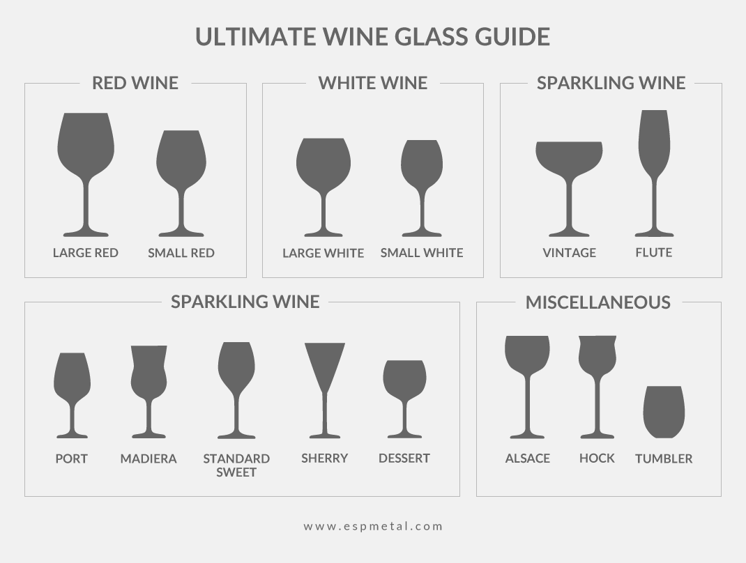 guide to different types of wine glasses