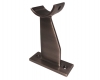 Model 104 Antique Bronze Floor Mounted Foot Rail Bracket - ESP Metal Products & Crafts
