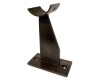 Model 104 Blackened Stainless Steel Floor Mounted Foot Rail Bracket - ESP Metal Products & Crafts