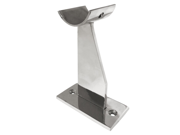 Model 104 Polished Stainless Steel Bar Foot Rail Floor Bracket - ESP Metal Products & Crafts