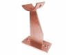 Model 104 Satin Copper Bar Foot Rail Floor Bracket - ESP Metal Products & Crafts