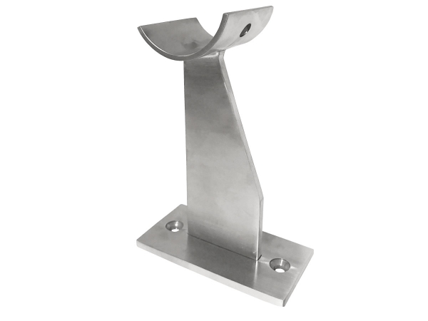 Model 104 Satin Stainless Steel Bar Foot Rail Floor Bracket - ESP Metal Products & Crafts