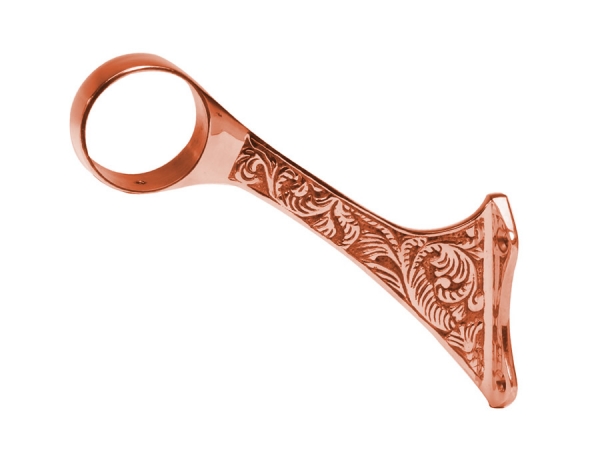 Model 107 Polished Copper Victorian Bar Bracket - ESP Metal Products & Crafts