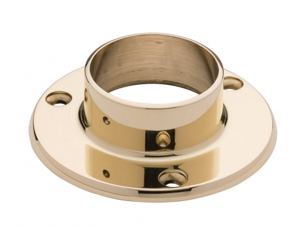 Model 505 Coated Polished Brass Wall Flange - ESP Metal Products & Crafts