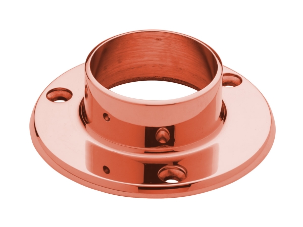 Model 505 Polished Copper Wall Flange - ESP Metal Products & Crafts