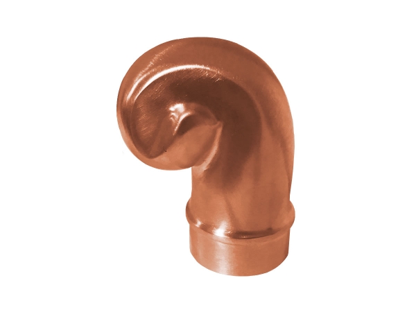 Model 717 Satin Copper End Scroll End Cap - ESP Metal Products & Crafts