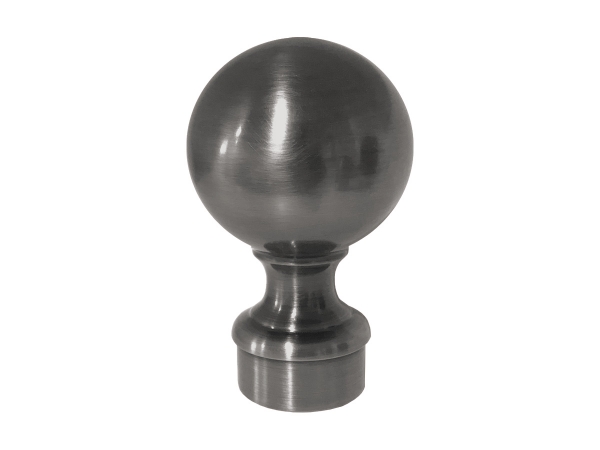 Model 812 Antique Nickel Ball Top End Cap - ESP Metal Products & Crafts