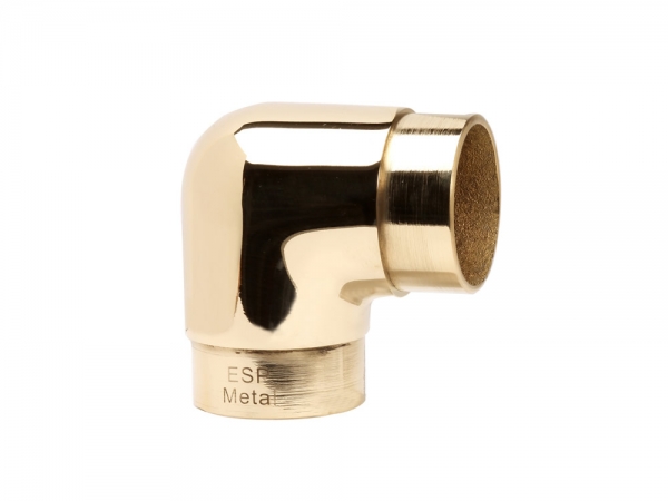 Model 303 Coated Polished Brass Flush Elbow, 90° - ESP Metal Products & Crafts