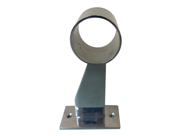 Model 105 Polished Stainless Steel Contemporary Floor Bracket - ESP Metal Products & Crafts