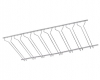 Model CMGR-4 Satin Stainless Steel Channel Mounted Bar Glass Rack 4’ - ESP Metal Products & Crafts
