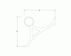 Model 101 Satin Stainless Steel Combination Floor Bracket Diagram - ESP Metal Products & Crafts