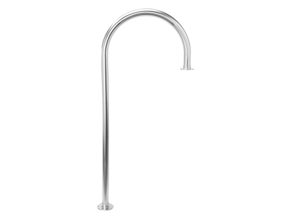 Model W907 Satin Stainless Steel Floor-Mounted Service Bar Rail - ESP Metal Products & Crafts