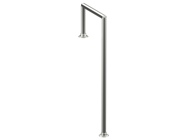 Model W906 Polished Stainless Steel Floor-Mounted Service Bar Rail - ESP Metal Products & Crafts