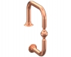Model W948 Satin Copper Ball In Center Service Bar Rail - ESP Metal Products & Crafts