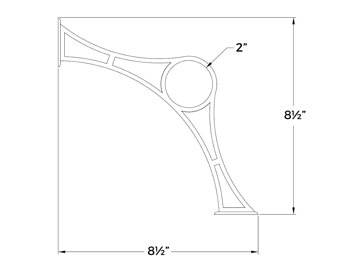 Model 100 Satin Stainless Steel Decorative Combination Bracket | ESP ...