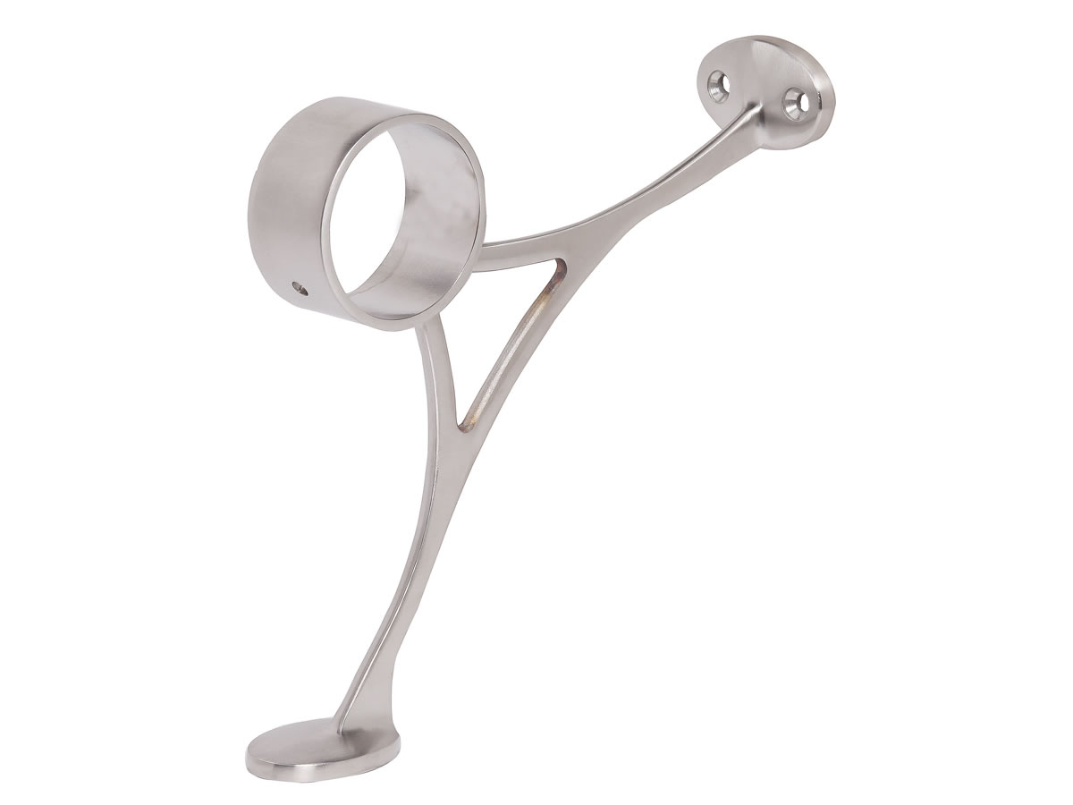 Model 101 Satin Stainless Steel Combination Floor Bracket ESP Metal