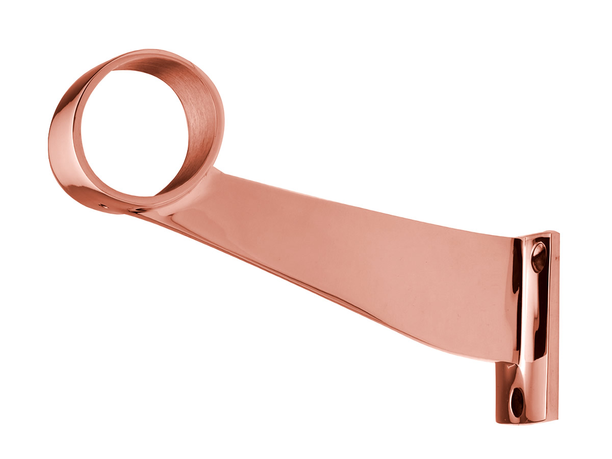Model 109 Polished Copper Contemporary Bar Bracket ESP Metal Products