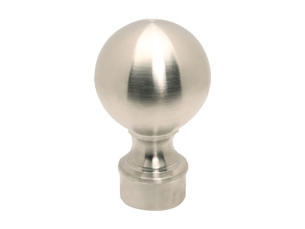 Model 812 Satin Stainless Steel Ball Top End Cap - ESP Metal Products & Crafts
