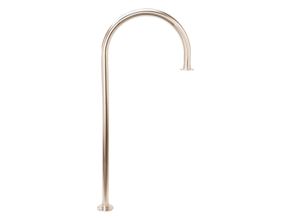Model W907 Polished Brass FloorMounted Service Bar Rail ESP Metal