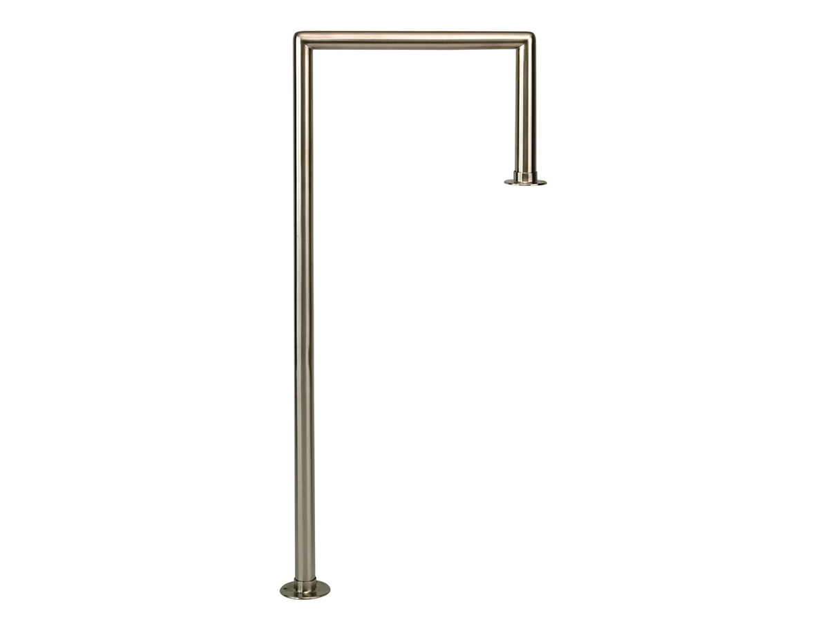 Model W906 Coated Polished Brass FloorMounted Service Bar Rail ESP